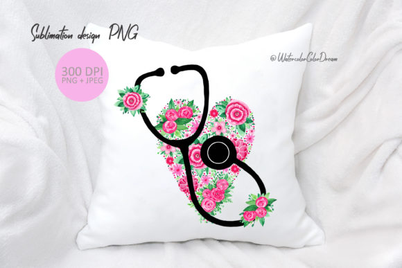 Floral Nurse Life Graphics for Crafts