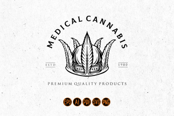 King Medical Five Leaf Logo Design: Graphics for Crafts