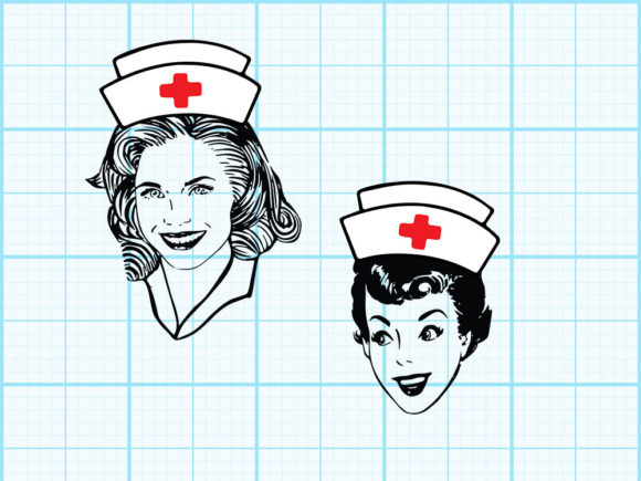 Nurse Medical Red Cross Graphics for Crafts