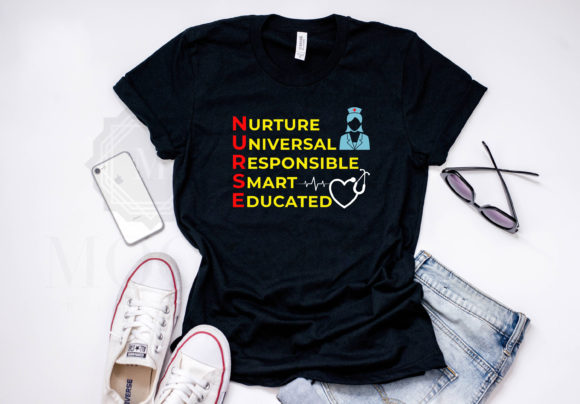 Nurse Typography Graphics for Crafts