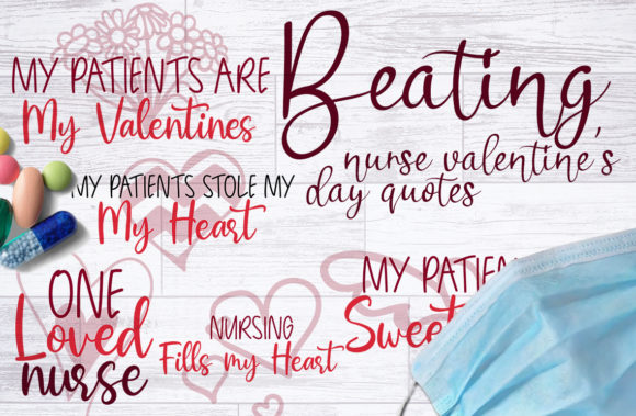 Nurse Valentine Graphics for Crafts