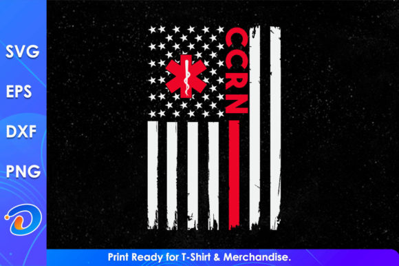 USA Flag Ccrn Nurse Graphics for Crafts